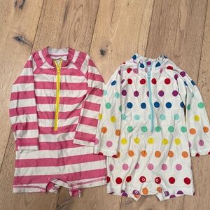 Primary Rash Guard Swimsuits - 2 Pack